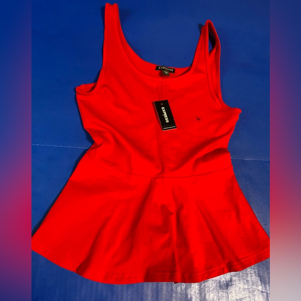 Express NWT Vibrant Red Stylish Tank Top Size XS